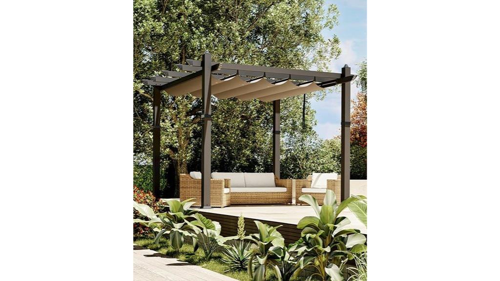 adjustable aluminum canopy pergola