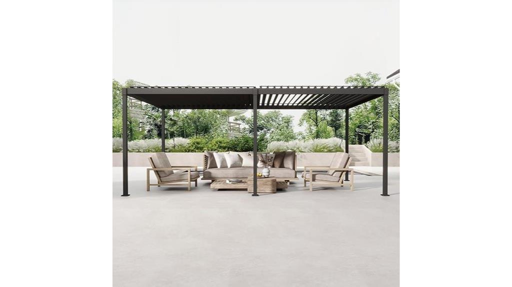 adjustable louvered pergola design
