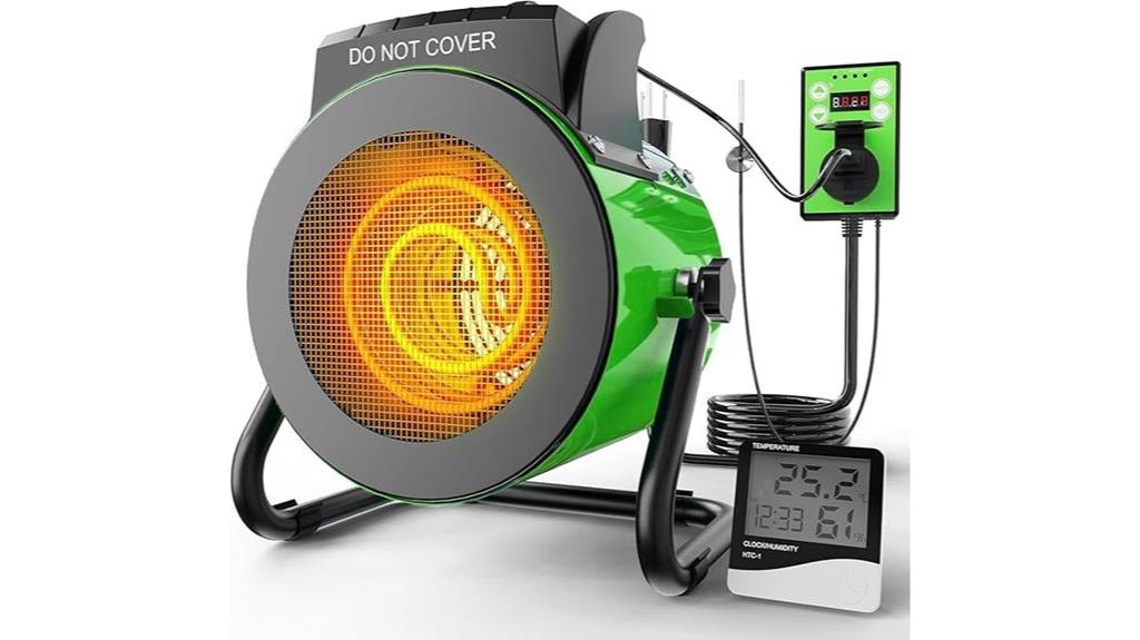 adjustable thermostat greenhouse heater