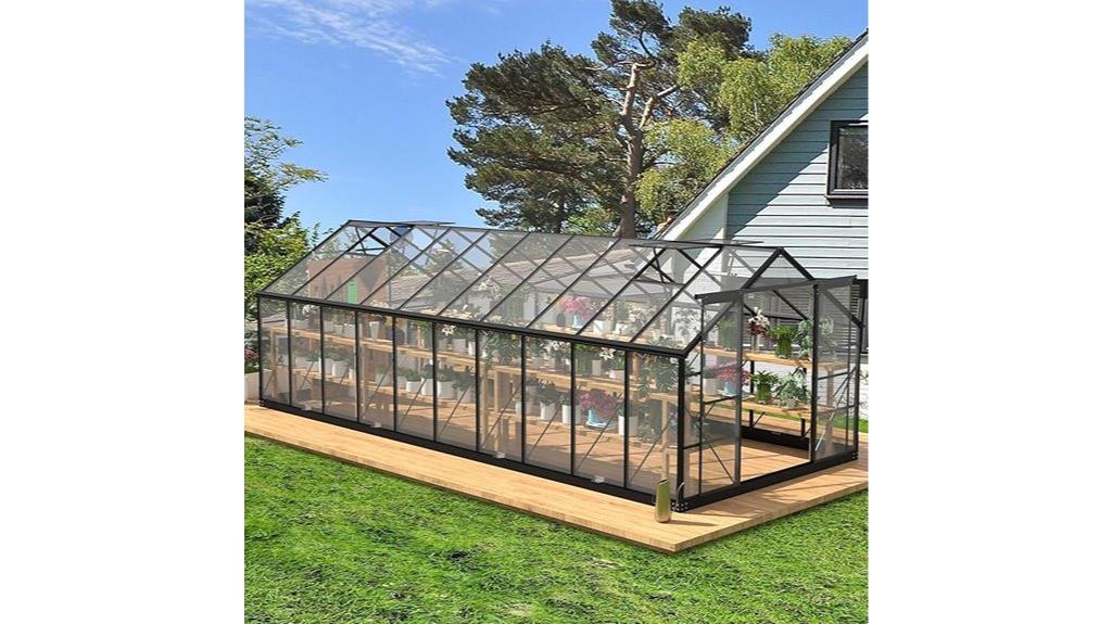 adjustable vent greenhouse structure