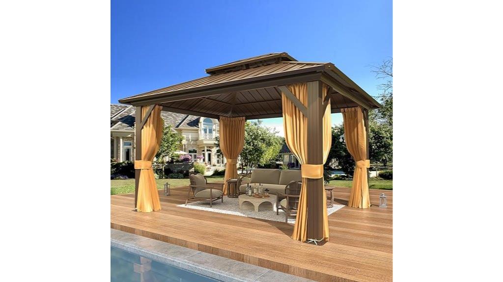 aluminum frame hardtop gazebo