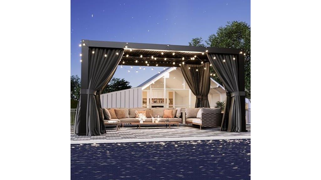 aluminum outdoor louvered pergola