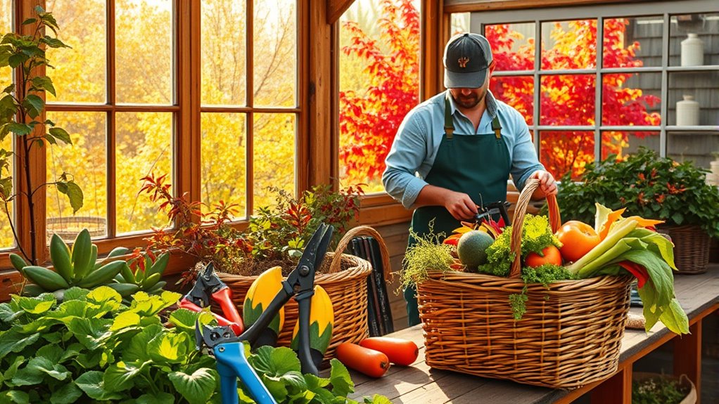 autumn greenhouse maintenance activities