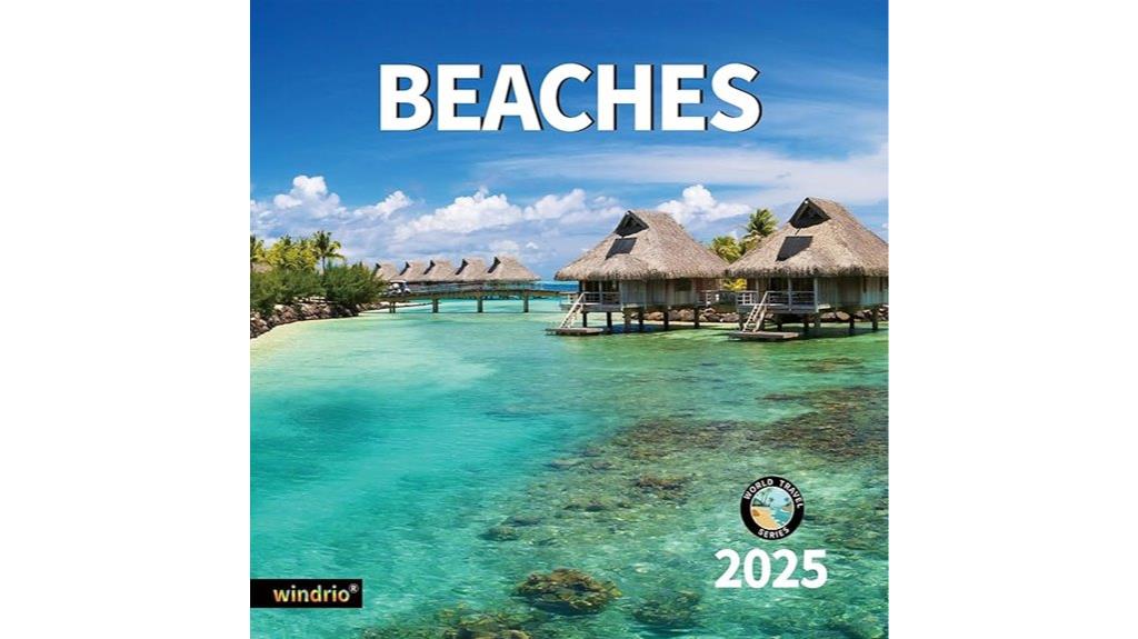 beaches themed wall calendar