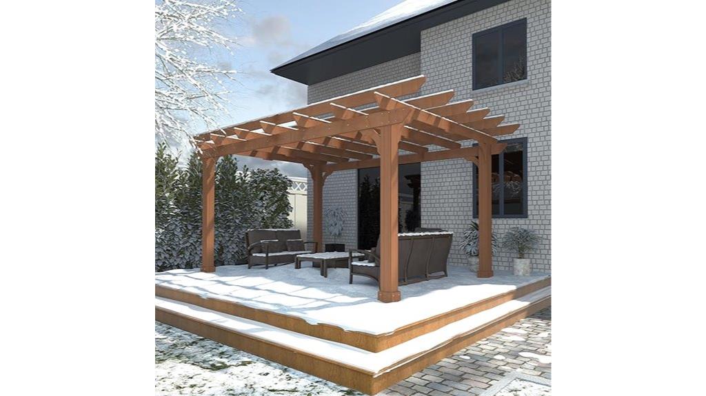 cedar wood outdoor structure