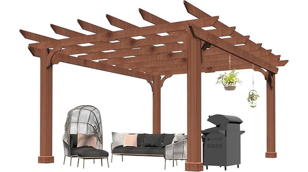 cedar wood outdoor structure