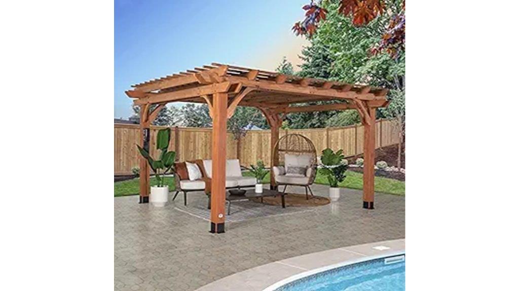 cedar wood pergola kit
