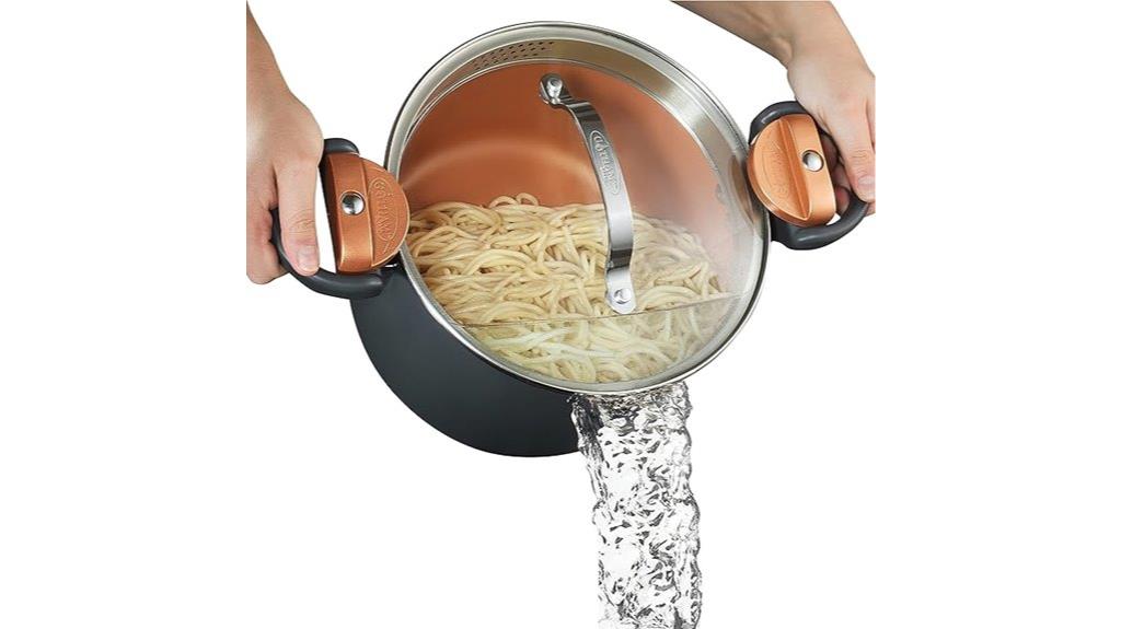 ceramic stock pot with strainer