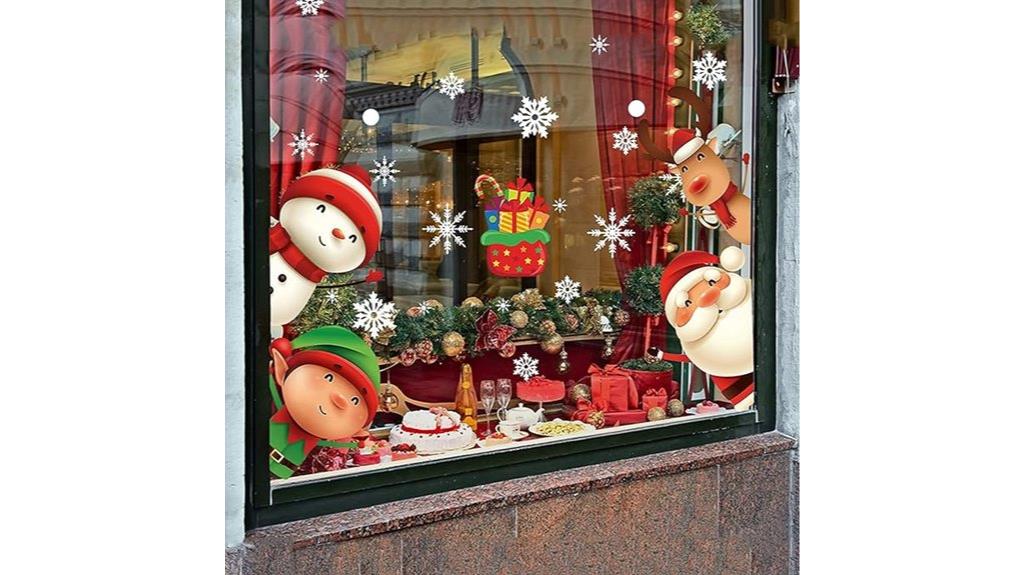 christmas window cling stickers