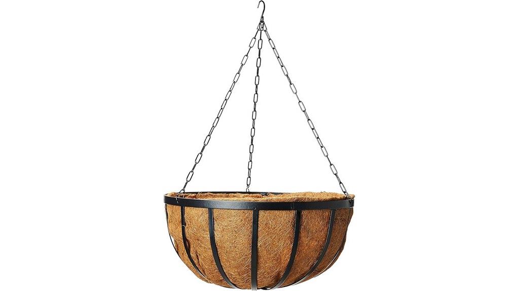 coconut hanging basket planter