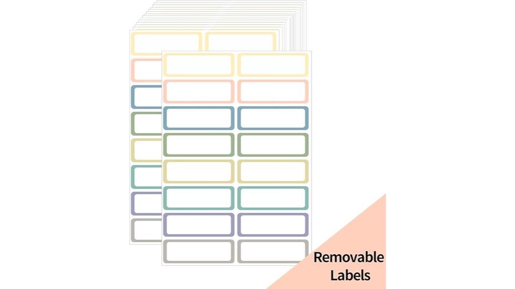 colored removable label stickers