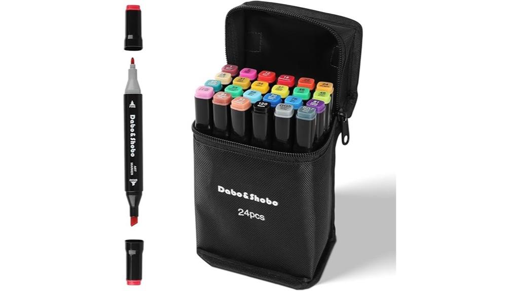 colorful alcohol markers set
