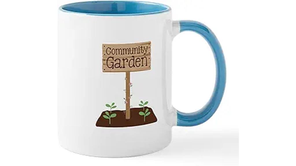 community garden ceramic mug