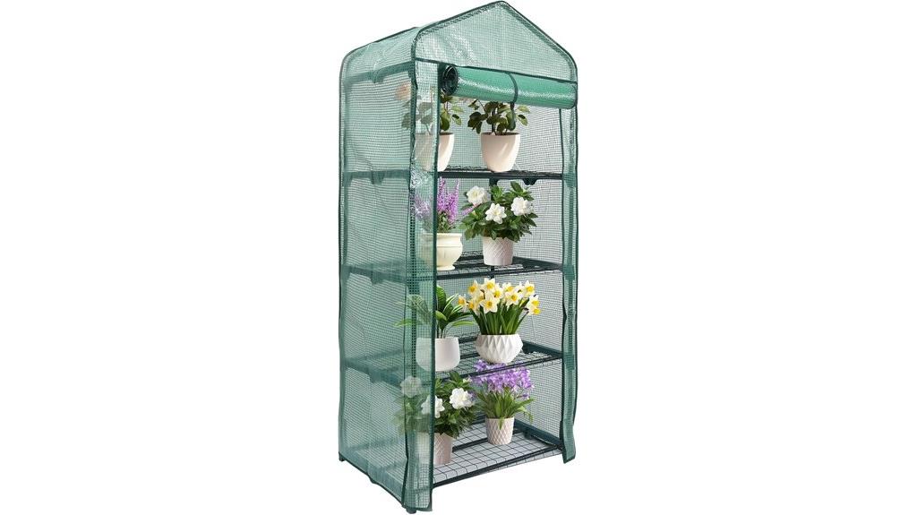 compact four tier greenhouse