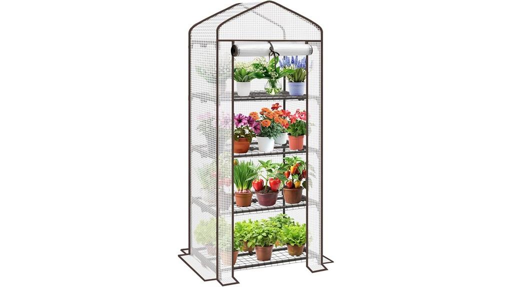 compact four tier greenhouse