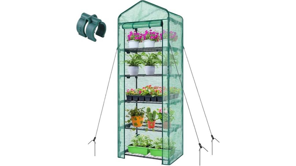 compact tiered greenhouse stand