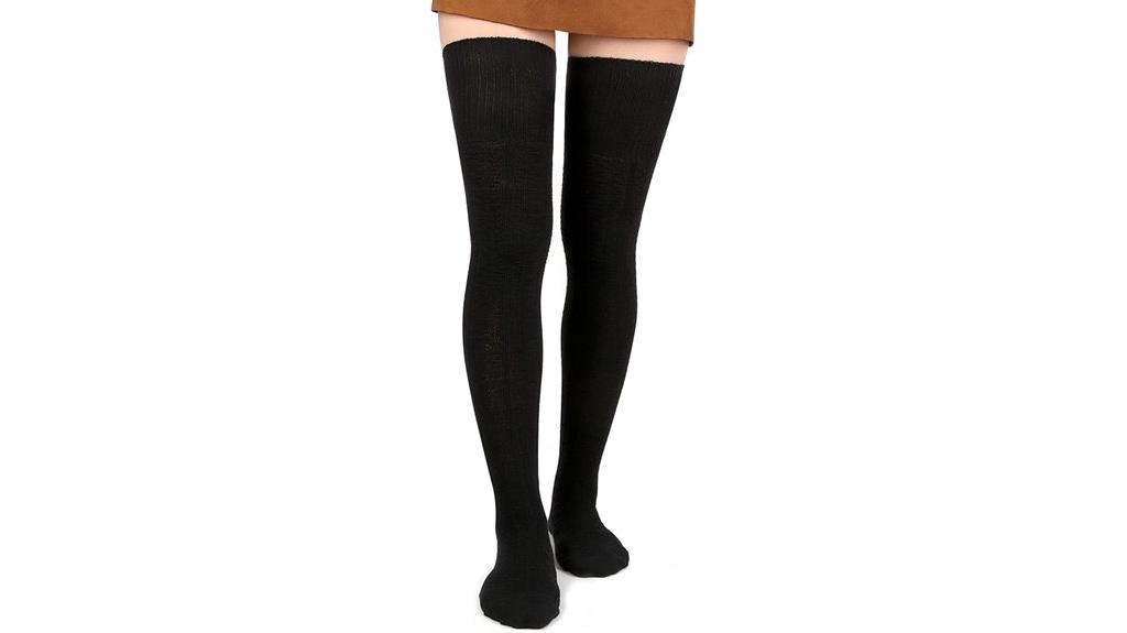 cozy cotton thigh high socks