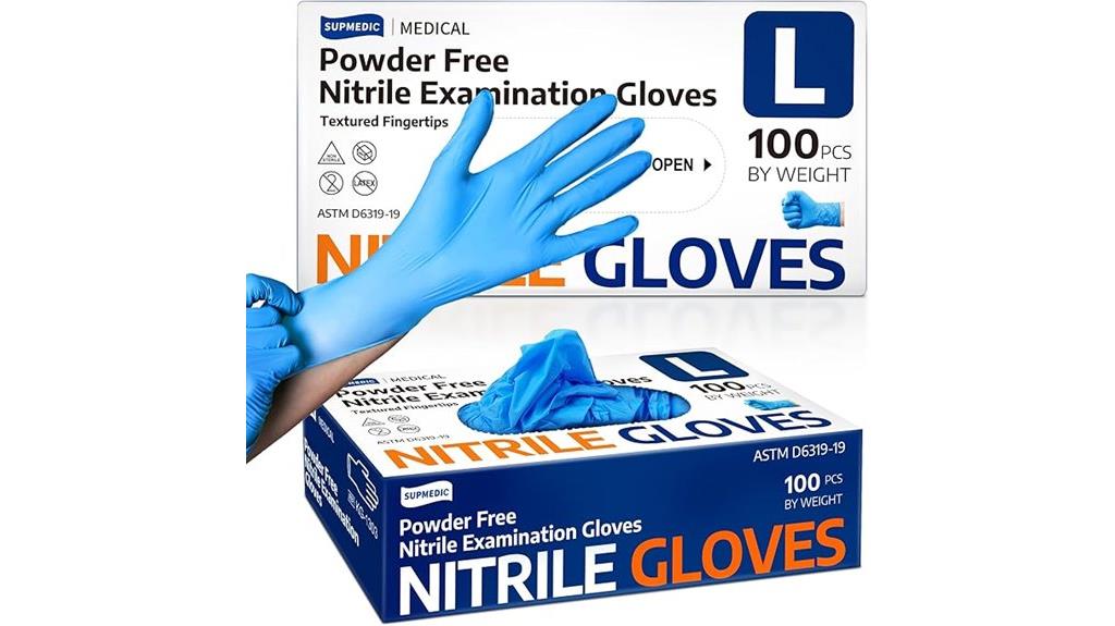 disposable nitrile exam gloves