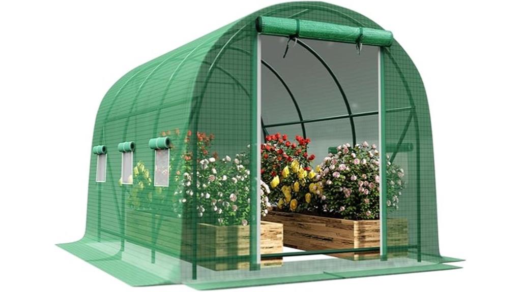 dual zippered screen greenhouse