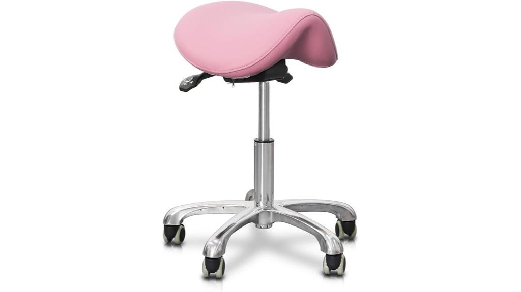 ergonomic swivel saddle chair
