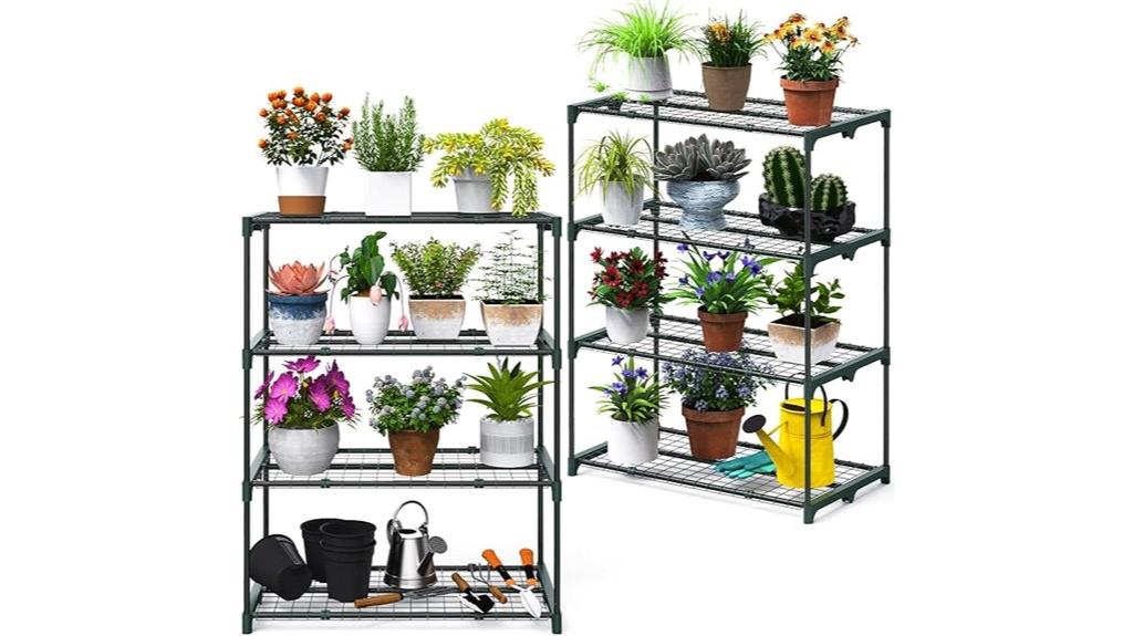 extra wide greenhouse shelving units