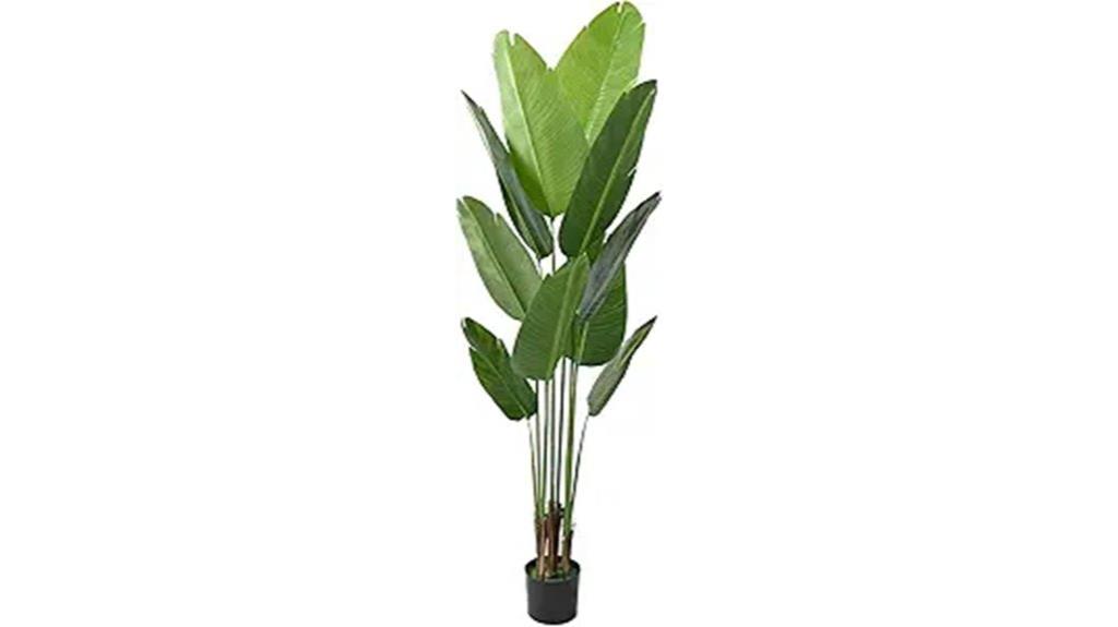 faux tropical palm tree