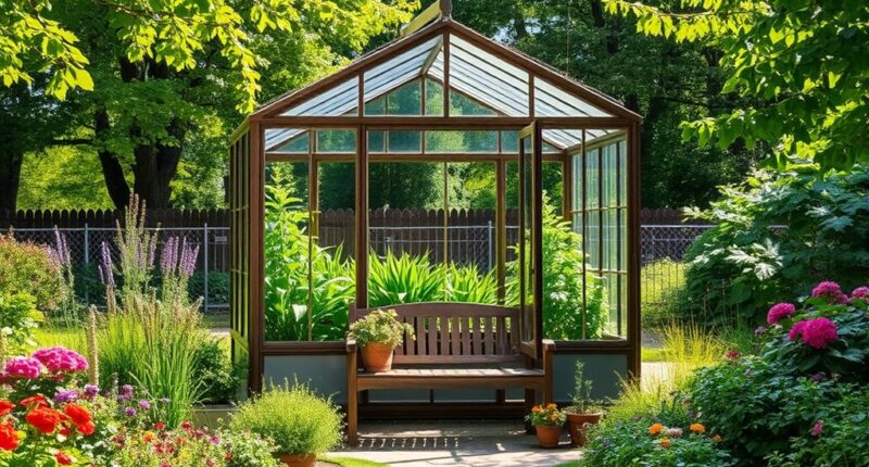 freestanding greenhouse garden plans