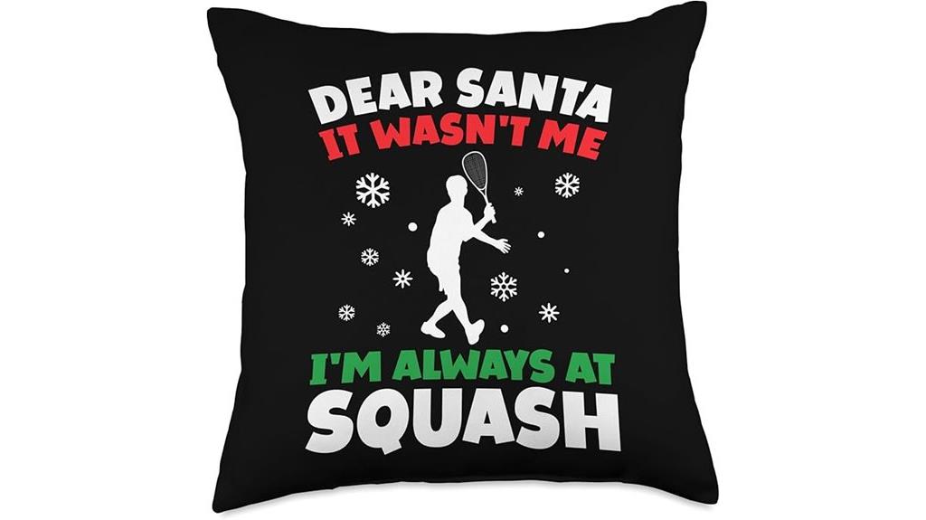 funny squash themed throw pillow