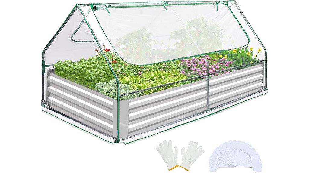 galvanized metal garden planter