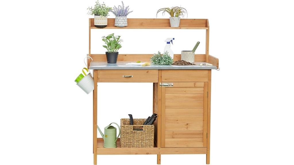 garden potting bench table