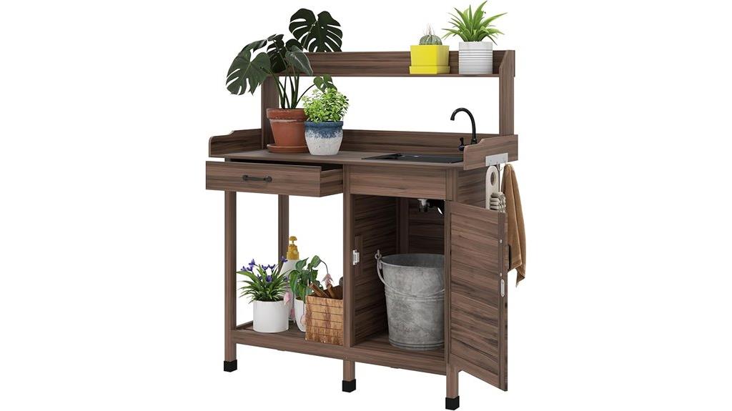 garden workstation with sink