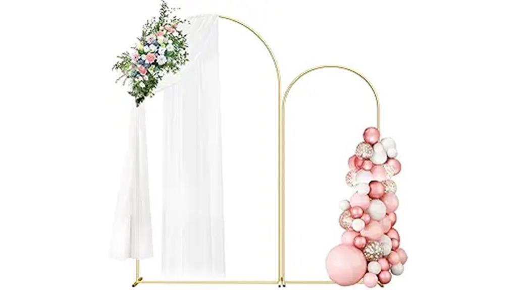 gold metal wedding backdrop