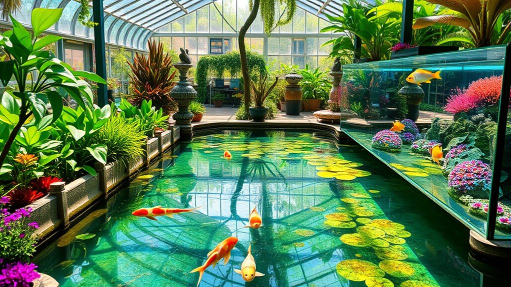 greenhouse ponds and aquariums