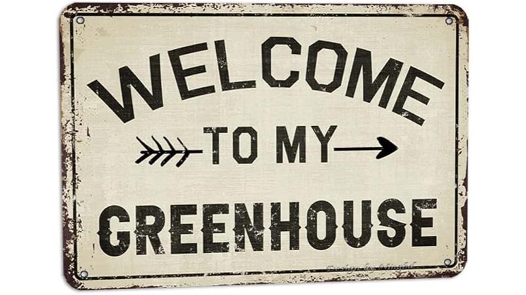 greenhouse retro art sign