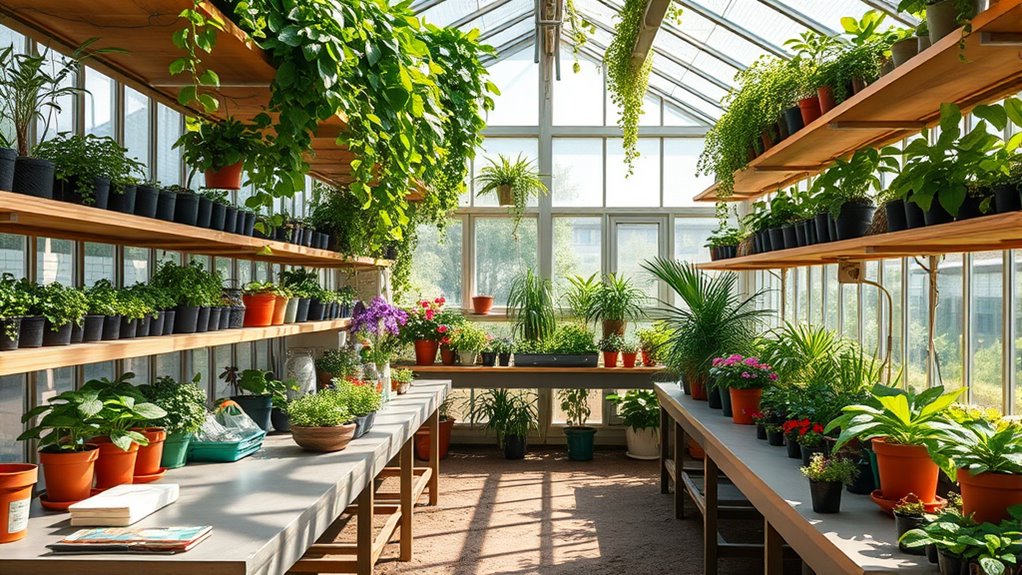 greenhouse shelving options available