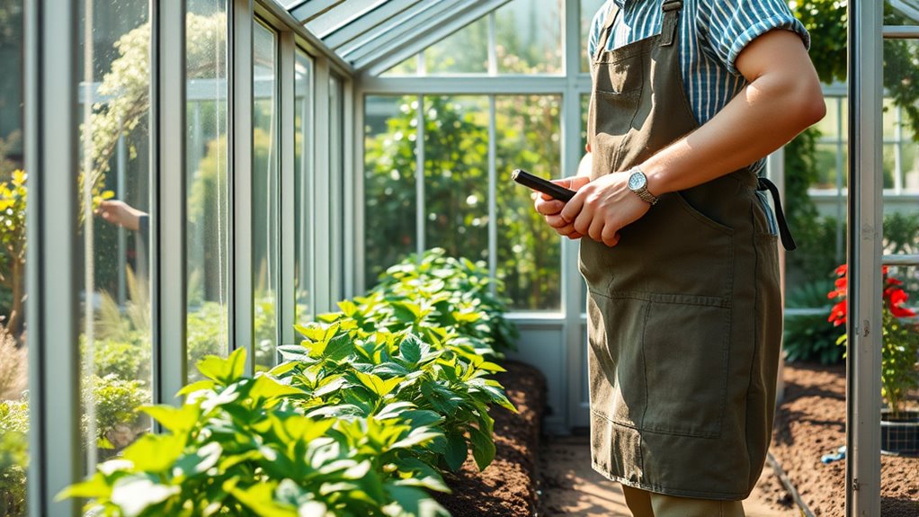 greenhouse structure upkeep activities