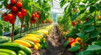 greenhouse summer vegetable gardening