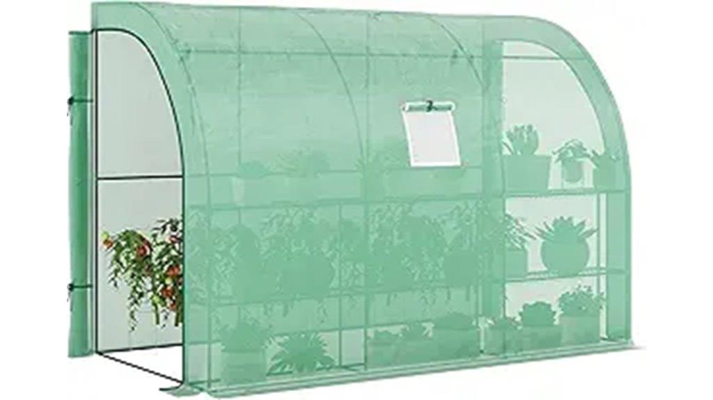 greenhouse with roll up features