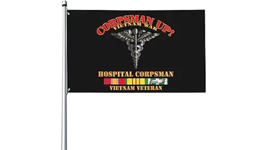 hospital corpsman garden flag