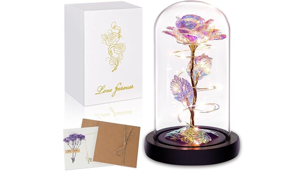 illuminated floral gift dome