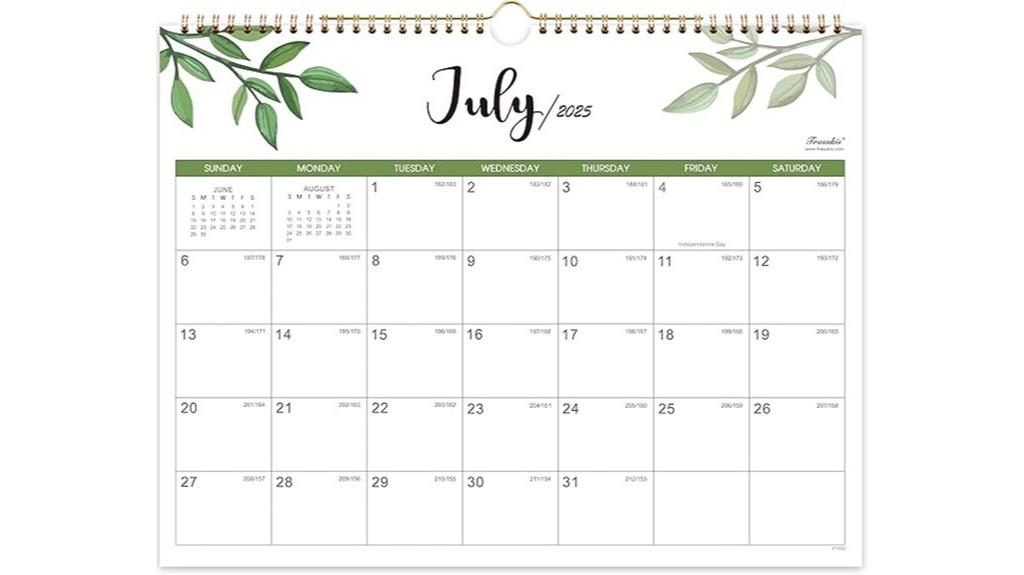 large block wall calendar