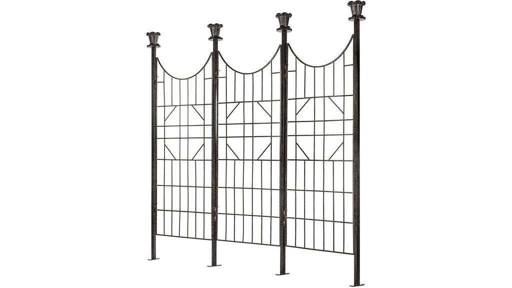 large iron garden trellis
