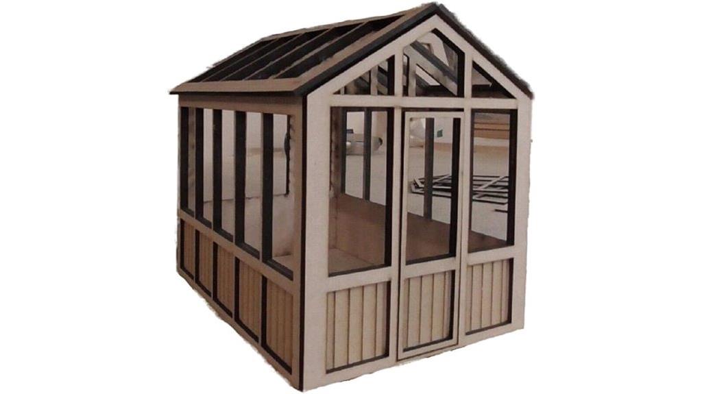 laser cut dollhouse greenhouse