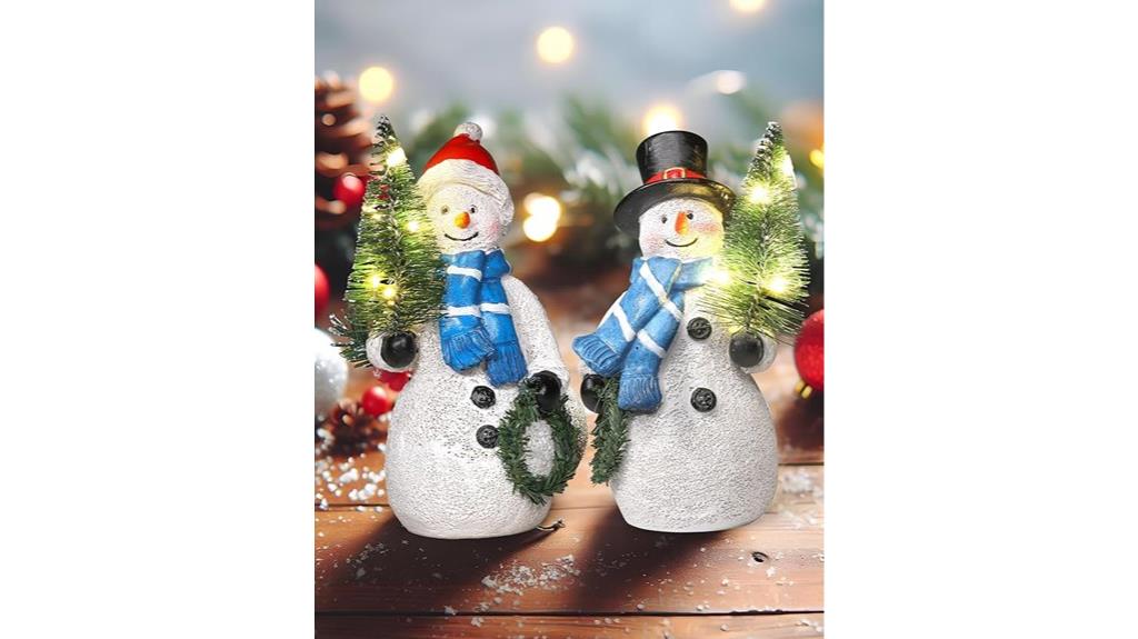 lighted snowman christmas decor