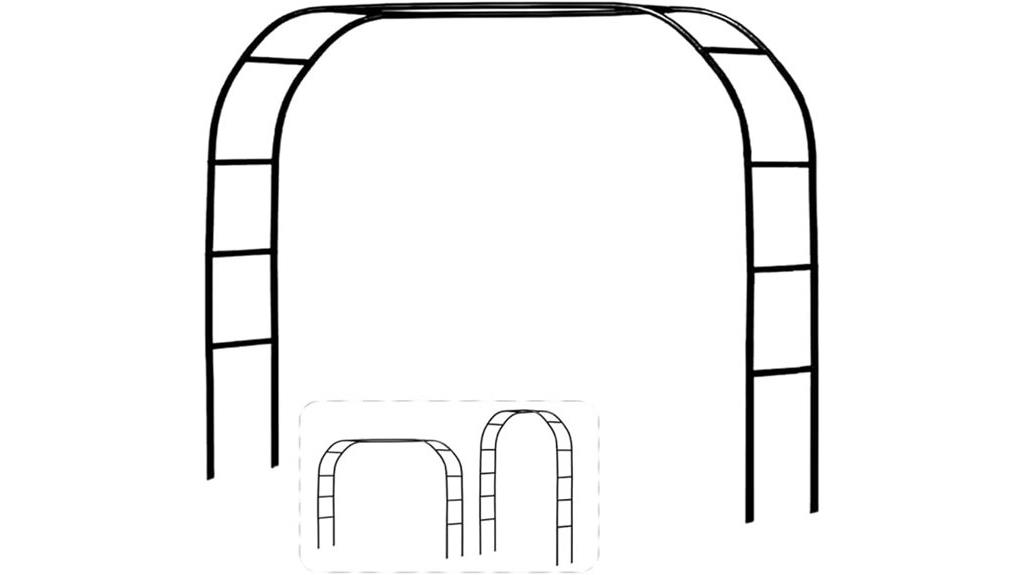 metal garden climbing arbor