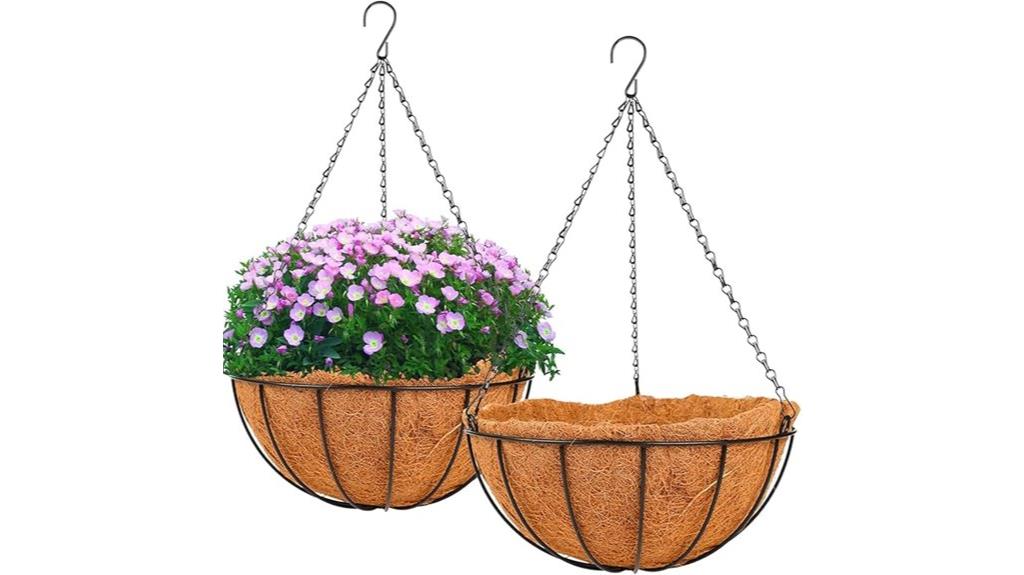metal hanging planter set