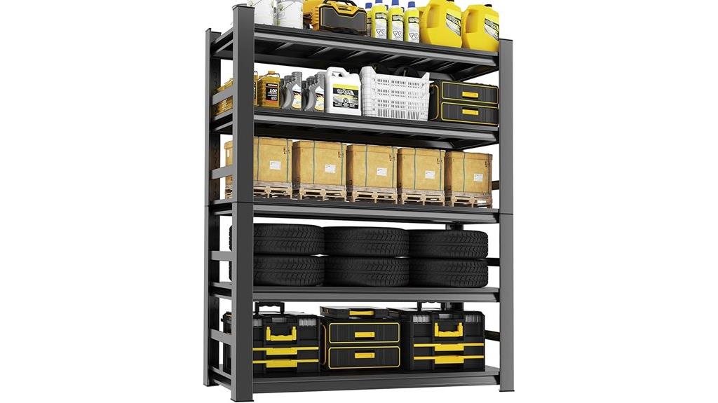 metal shelving unit dimensions