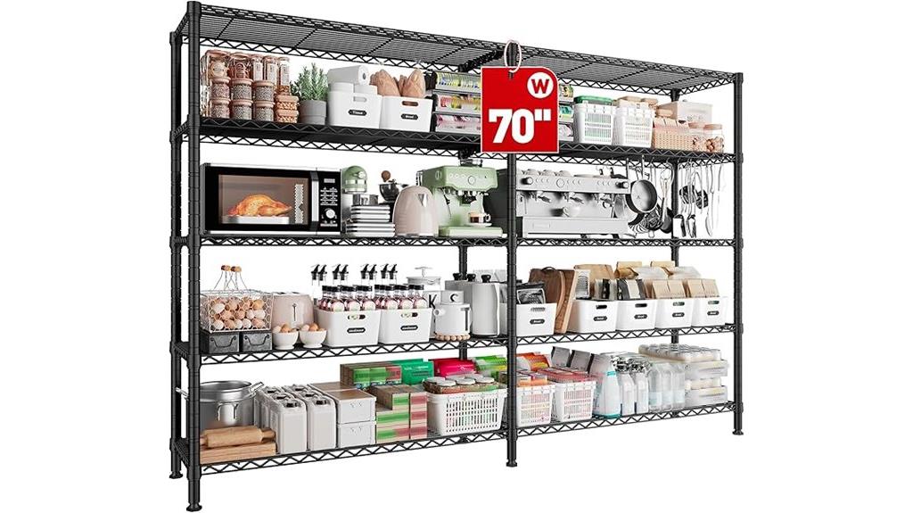 metal shelving unit storage