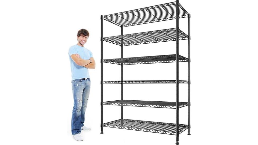 metal shelving unit storage