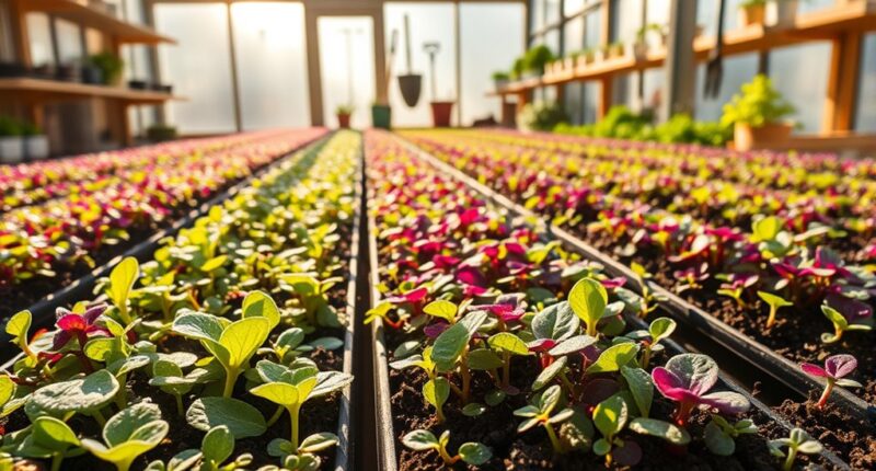 microgreens cultivation in greenhouse